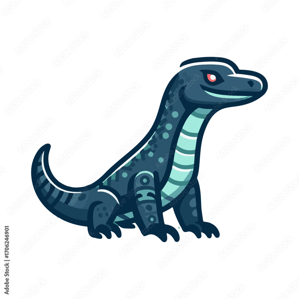 Naklejka premium Komodo illustration design