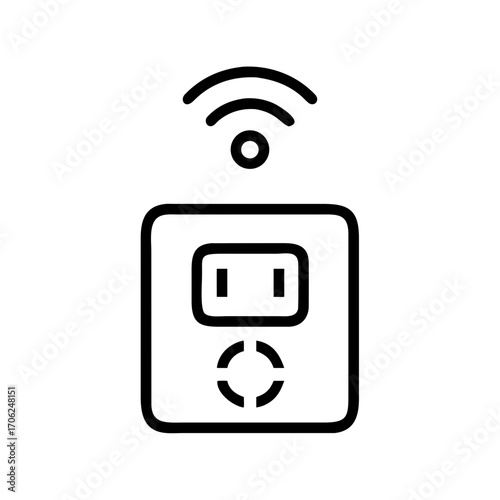 Minimalist line art icon of 3D glasses for an immersive cinema experience