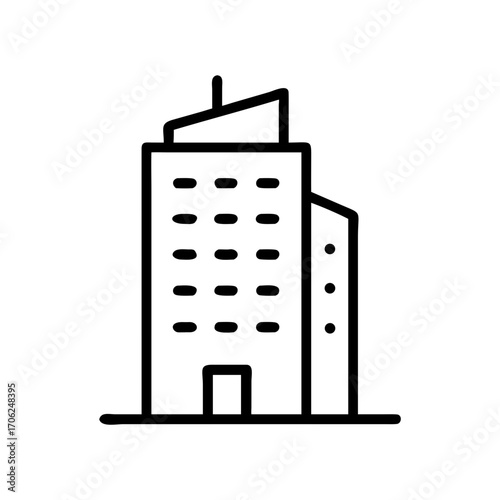 Vector icon of a failed notification bubble. Simple line art symbol for an error or unsuccessful result