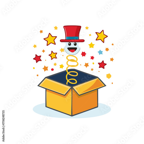 Jack in the Box Character Pop up with Stars Surprise Toy Gift