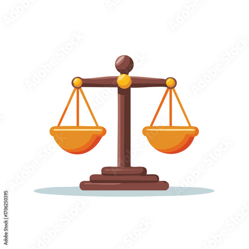 Illustration of Scales of Justice Symbolizing Law and Legal Balance