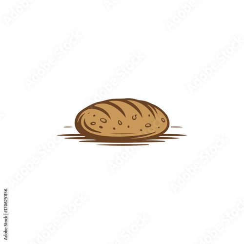 loaf, bread vector illustration