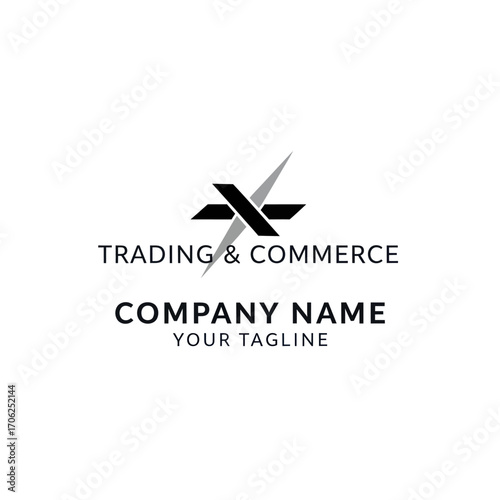 Modern logo design for a trading and commerce company.