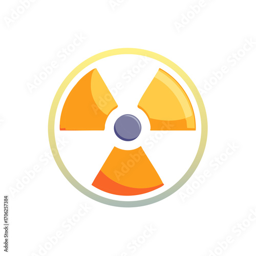 Radiation hazard symbol warning sign, toxic, nuclear energy danger warning icon
