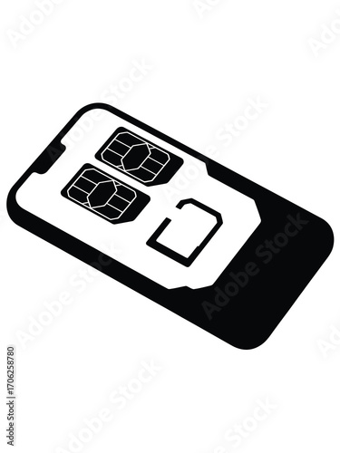 Illustration of a smartphone with two sim cards and an esim slot