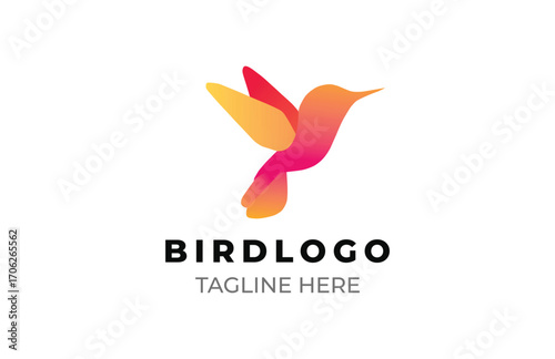 Minimalist Bird Logo Design for brand