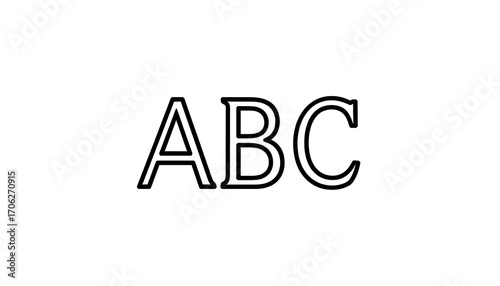 Free Download Simple, bold letters ABC - GFXLoad