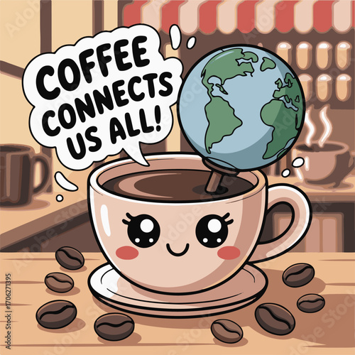 International Coffee Day 1st October banner, post design, Tshirt ,website etc