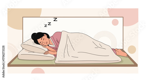 Peaceful Naptime Depiction Suggesting Serenity and Relaxation in Comfortable Surroundings