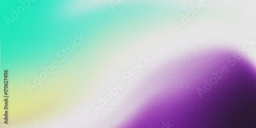 Teal, Yellow, and Purple Gradient with Grain abstract