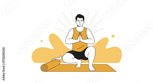 Practicing Yoga: A Peaceful Depiction of Mindful Exercise and Meditation for Wellness
