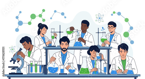 Scientists Engaged In Laboratory Research Analyzing Chemical and Scientific Experiments