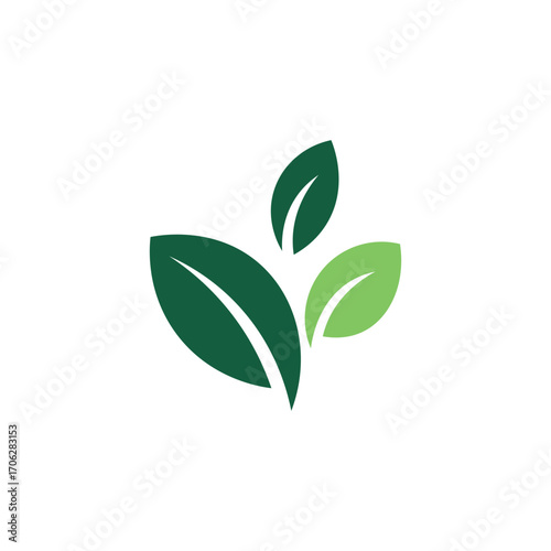 Green Leaf Nature Eco Organic Plant Logo