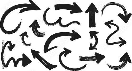 various hand drawn arrows pointing in different directions