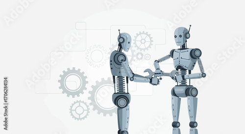 Robotic Collaboration: Illustrating Artificial Intelligence, Cooperation, And Innovation Perfectly