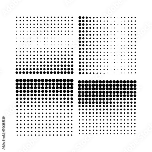 Halftone Squares Set of halftone texture backgrounds