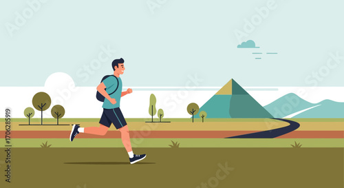 Running Towards The Mountain: A Man's Journey Through The Beautiful Landscape