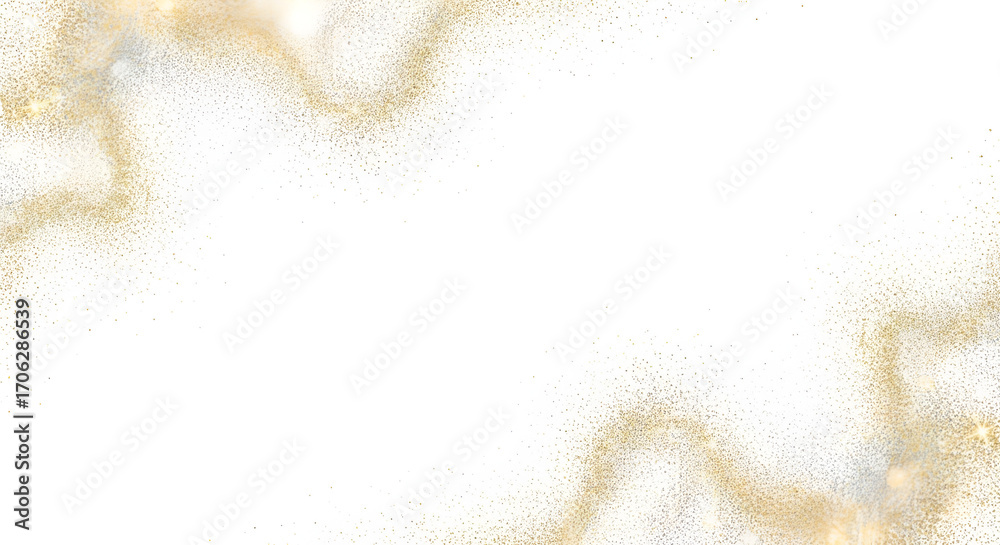 Obraz premium Gold Dust Overlay - White Background