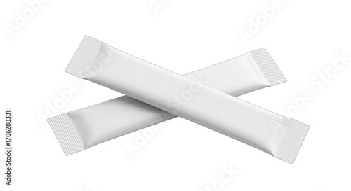 Wallpaper Mural Two White Stick Packs Overlapping Each Other in a Cross. Torontodigital.ca