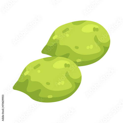 Illustration of Two Green Kakadu Plum