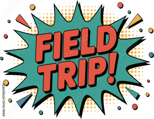 Vector art of field trip