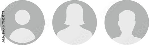 Default User Profile Icon Set. Male Female Avatar icons.. Blank Profile Picture Icons Collection.