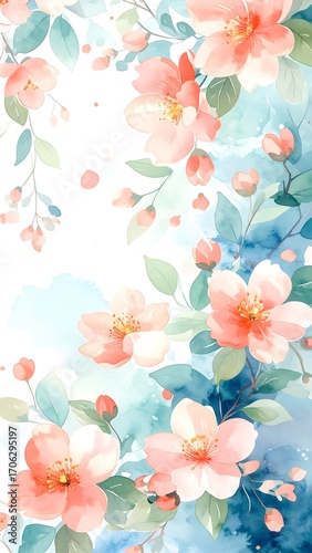 Delicate floral watercolor design