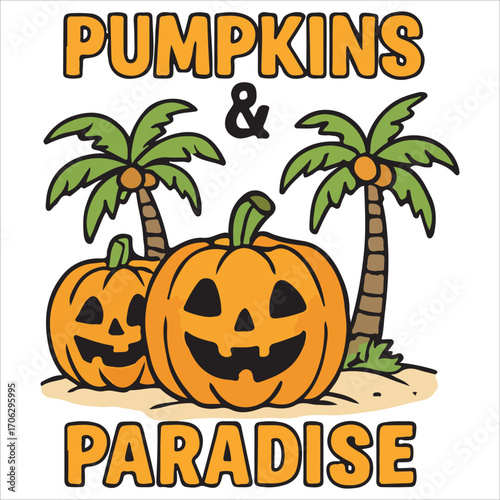 Beachside Skeleton – Skeleton in Pumpkin Drinking on Beach