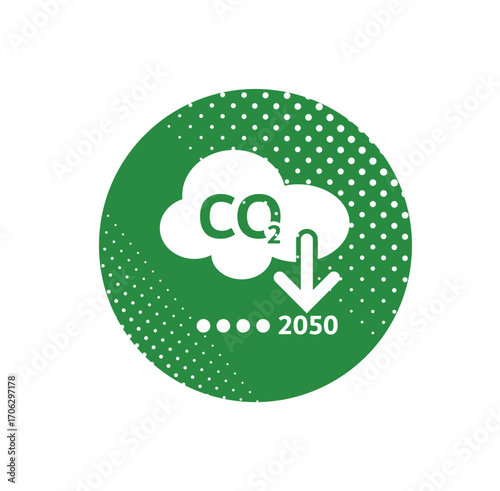 carbon neutral text information sign	