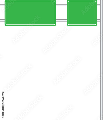 Blank Road Sign Board Isolated Design