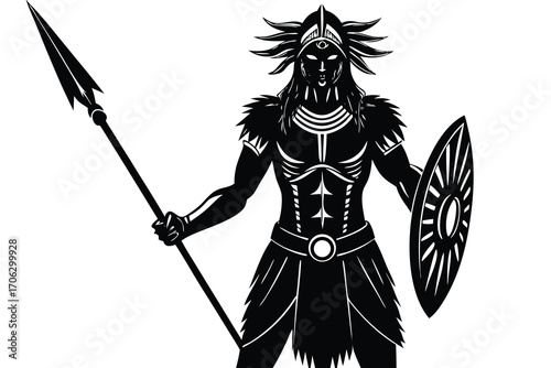 amazon warrior vector art