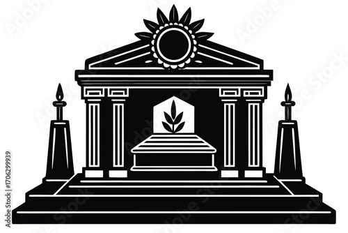 ancient altar vector art