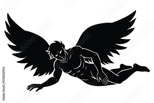 fallen angel vector art