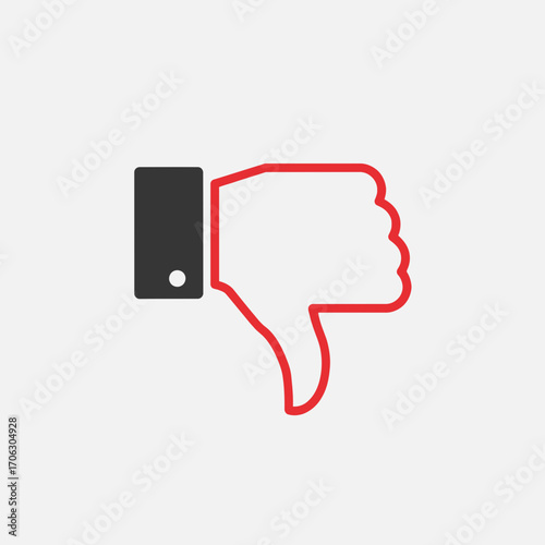 Hand gesture indicating disapproval or dislike.
