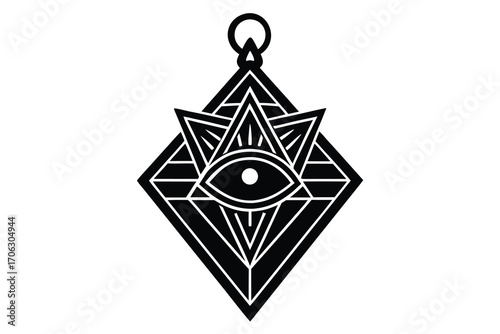 mystic amulet vector art