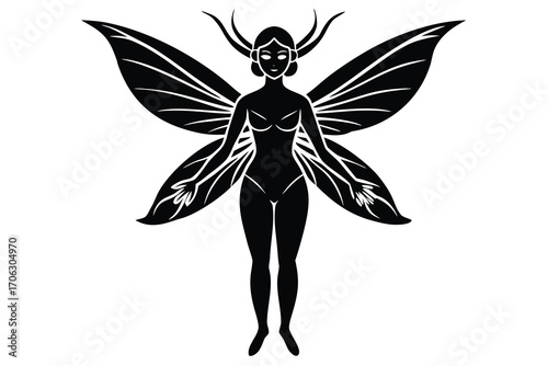 nymph vector art