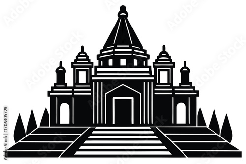 sacred temple vector art