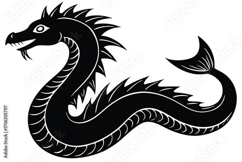 sea serpent vector art