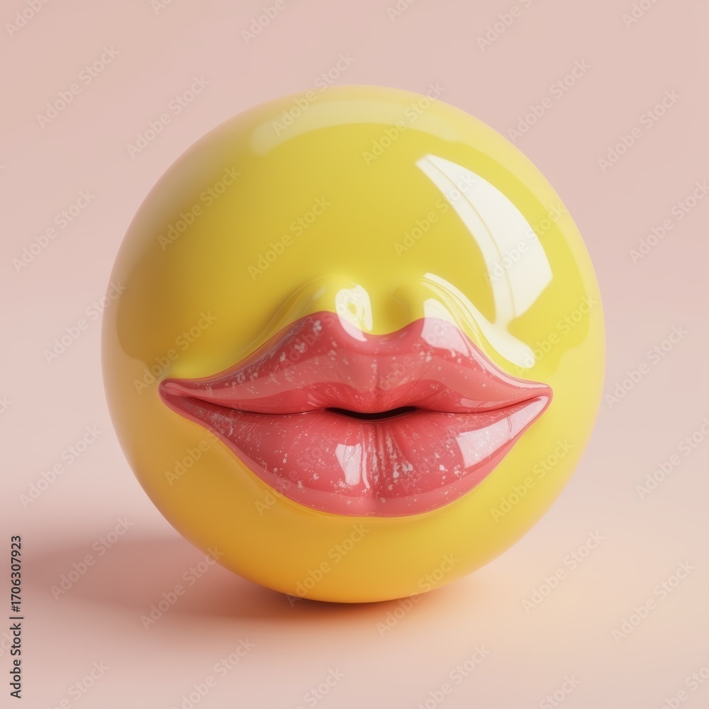 Naklejka premium kissing emoji
