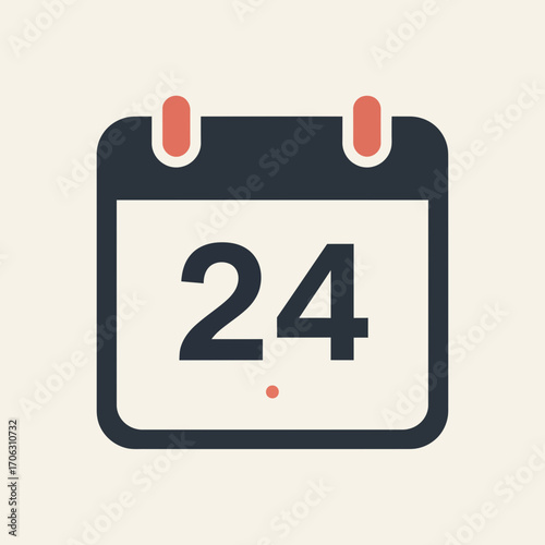 Calendar icon showing the 24th day of the month.