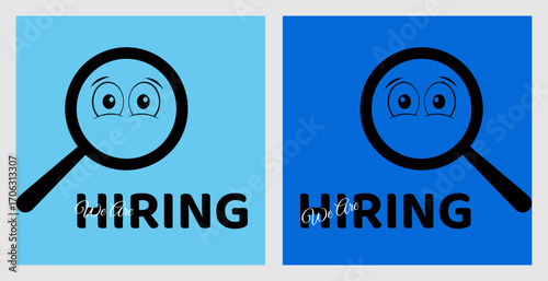 We are hiring recruitment open job vacancy design vector social media post banner template or web banner layout