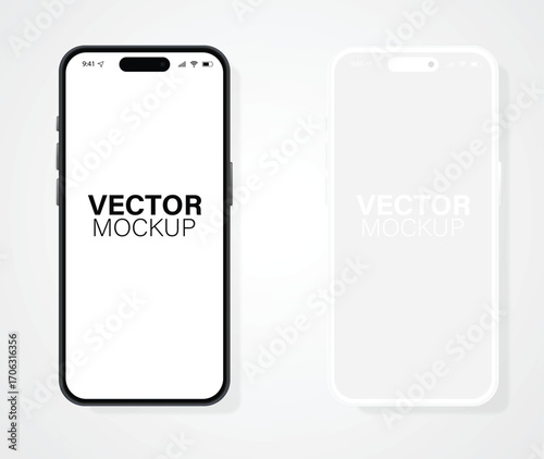 Mobile phone templates Designs Similar to Iphone mockup illustration