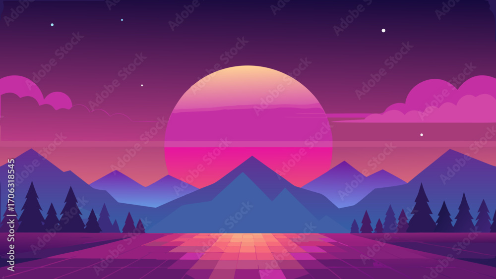 Obraz premium winter landscape with mountains