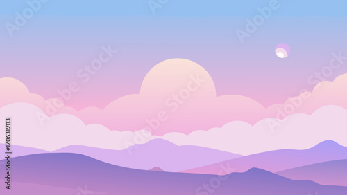sunrise over the mountains