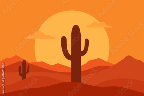 desert landscape with cactus