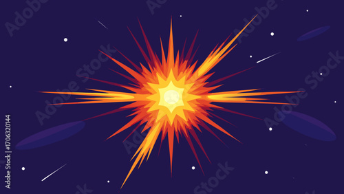 vector illustration of a explosion of stars