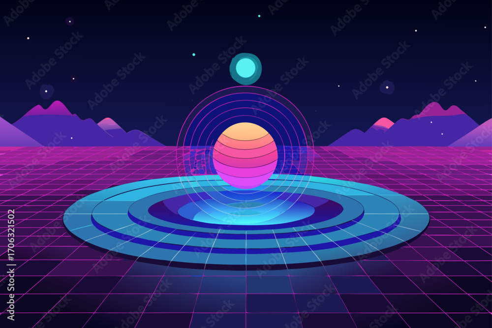 Fototapeta premium alien planet in space