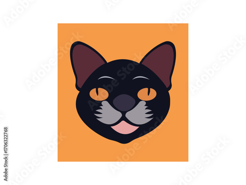 Sweet little cat icon set.vector image of a cat.