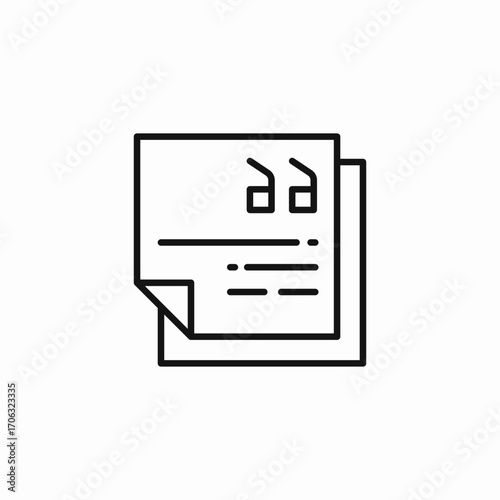 documents with quotes icon sign vector