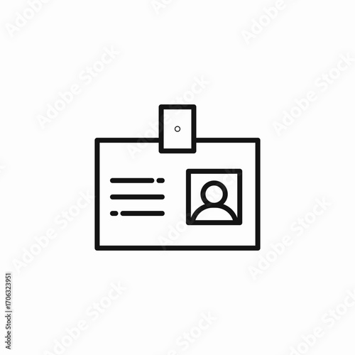 id card badge icon sign vector